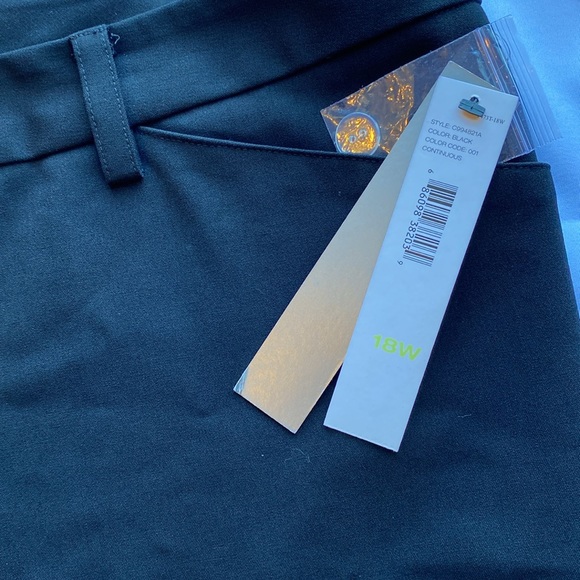 NWT 🖤 DKNYC Stretch Straight Leg Dress Pants, Front Zip/Pockets/Belt Loops, 18W - Picture 6 of 16